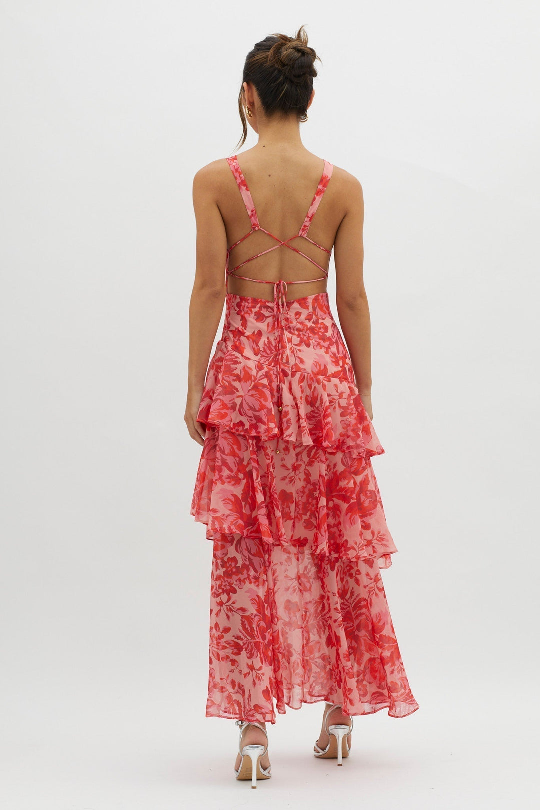 LISA | Abito Maxi Floreale con Volant