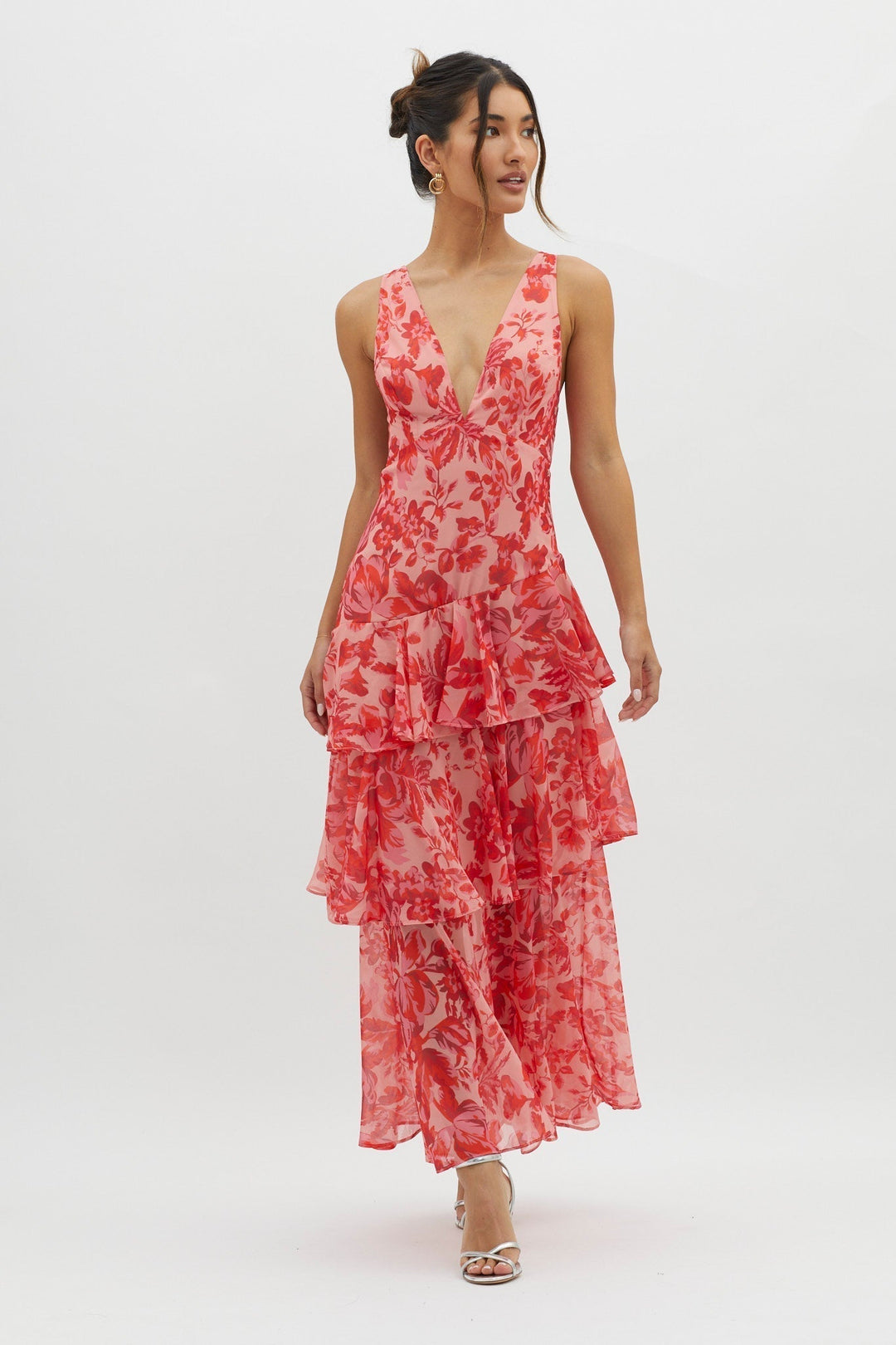 LISA | Abito Maxi Floreale con Volant