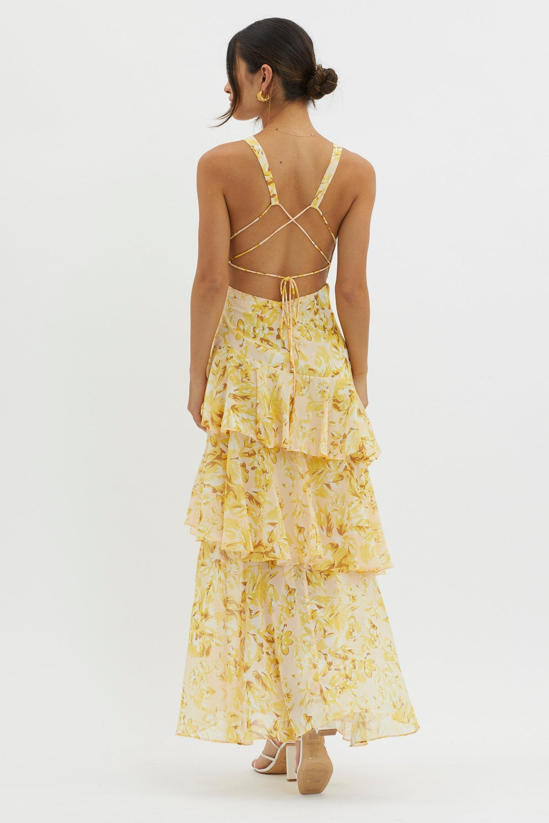 LISA | Abito Maxi Floreale con Volant