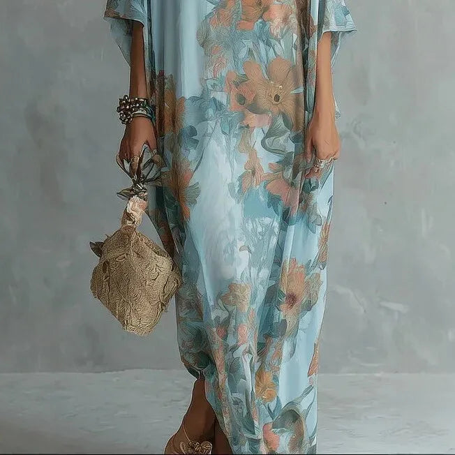 Serena | Abito Maxi Costiera Floreale