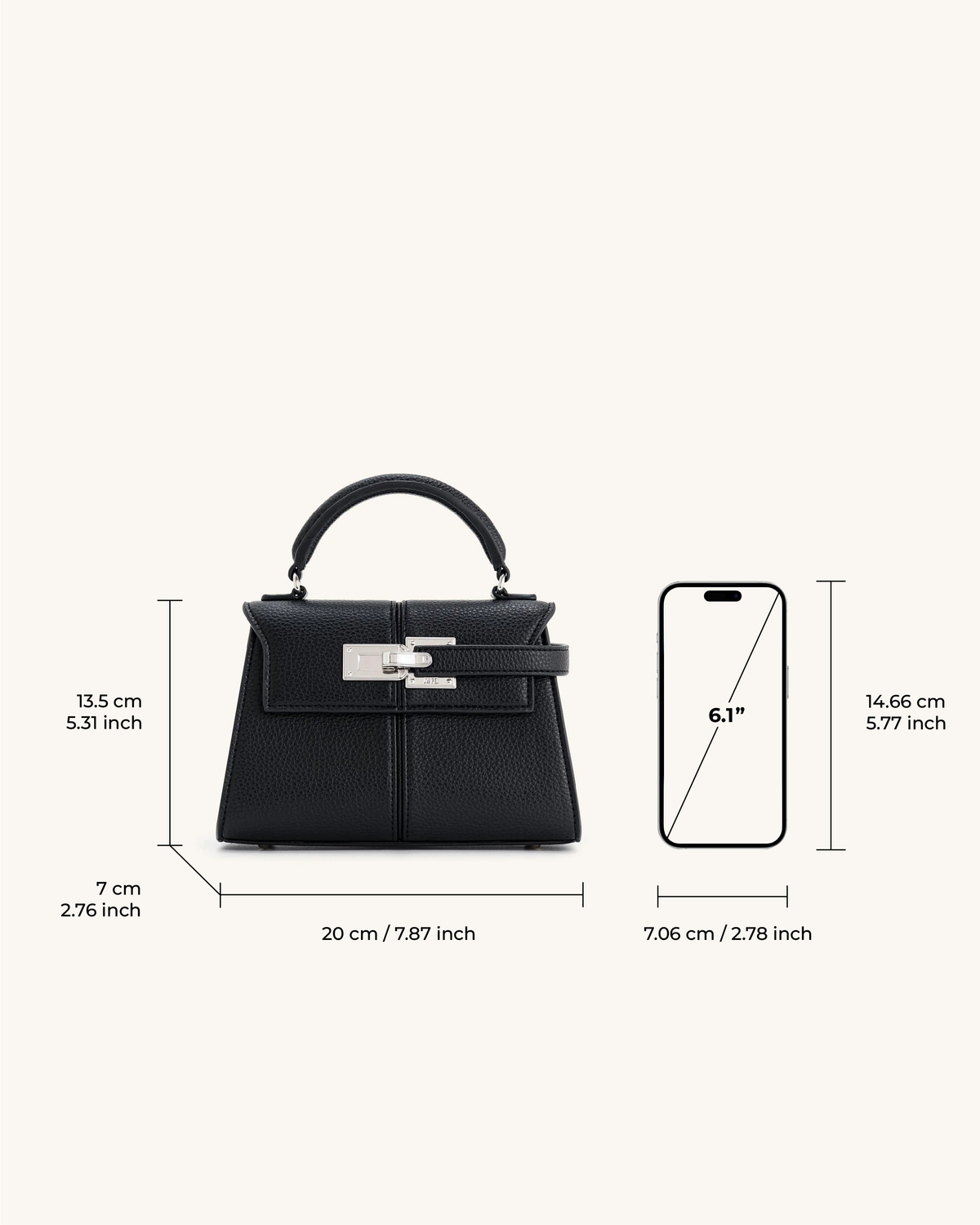 Borsa a Mano Elise - Nero