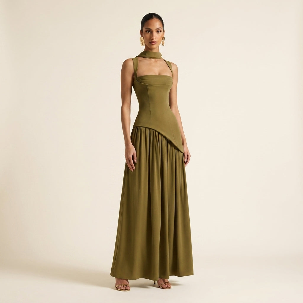 Tullulah™ | Vestito Maxi Corsetto Schiena Lace-Up