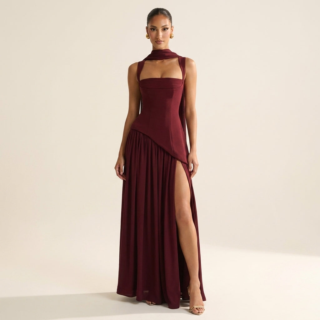 Tullulah™ | Vestito Maxi Corsetto Schiena Lace-Up
