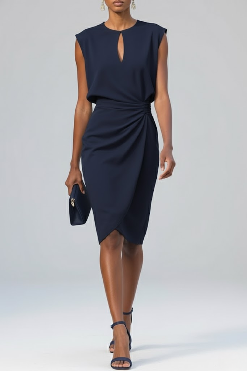 Ruca | Abito Elegante Midi Drappeggiato
