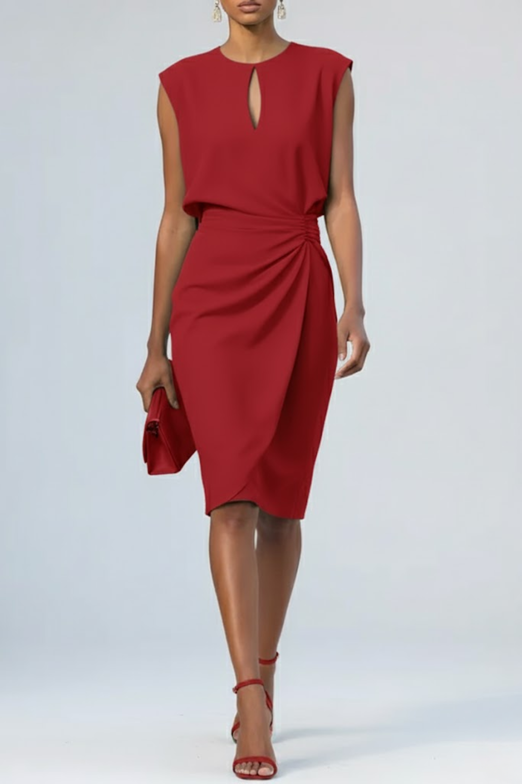 Ruca | Abito Elegante Midi Drappeggiato