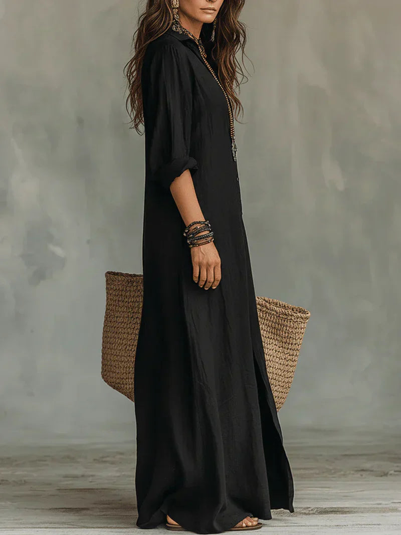 Elena | Abito maxi senza sforzo con silhouette lusinghiera Versatile per il quotidiano