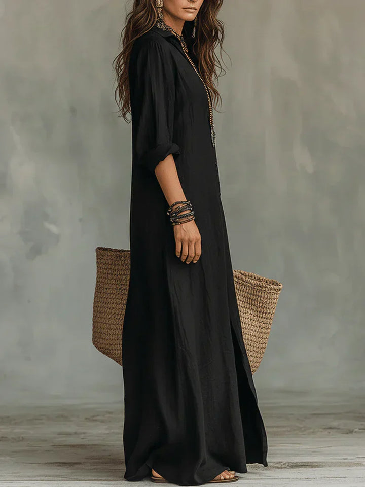 Elena | Abito maxi senza sforzo con silhouette lusinghiera Versatile per il quotidiano