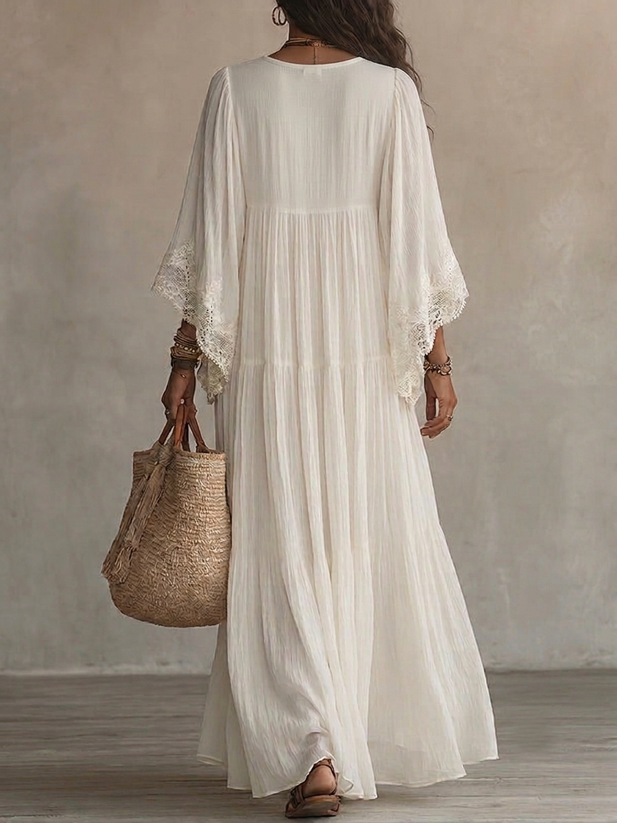 CELESTE | VESTITO LUNGO BOHO