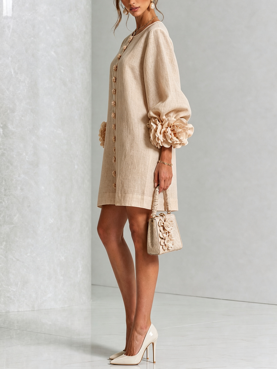 Olivia | Abito Mini Elegante Beige