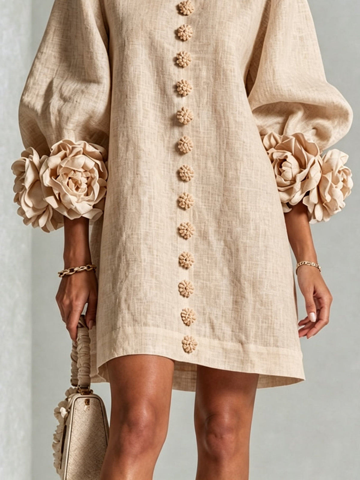 Olivia | Abito Mini Elegante Beige