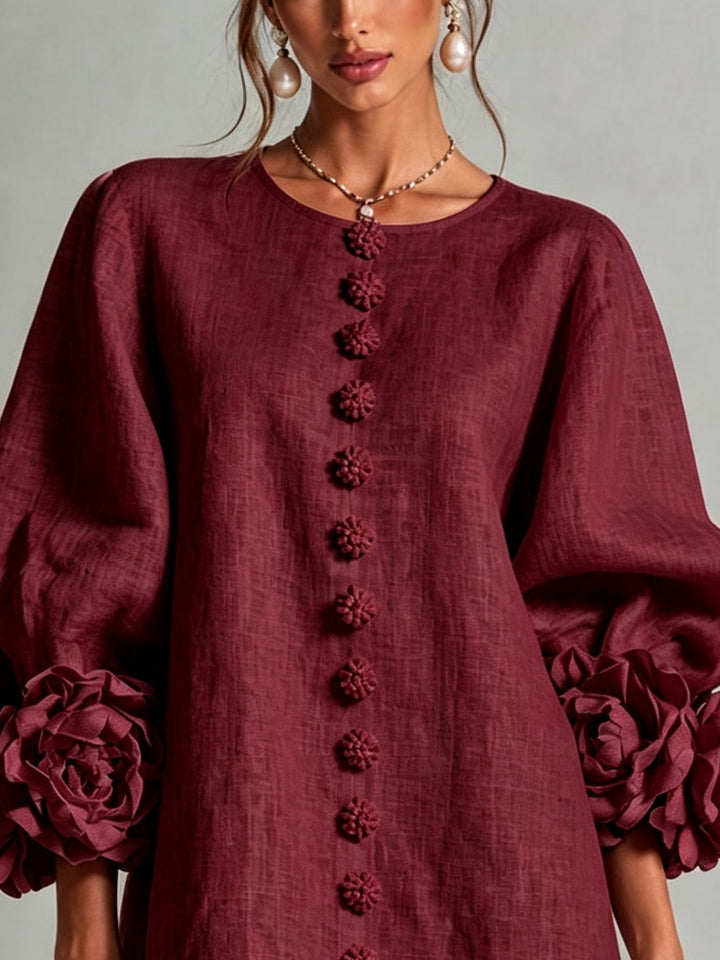 Olivia | Abito Mini Elegante Bordeaux