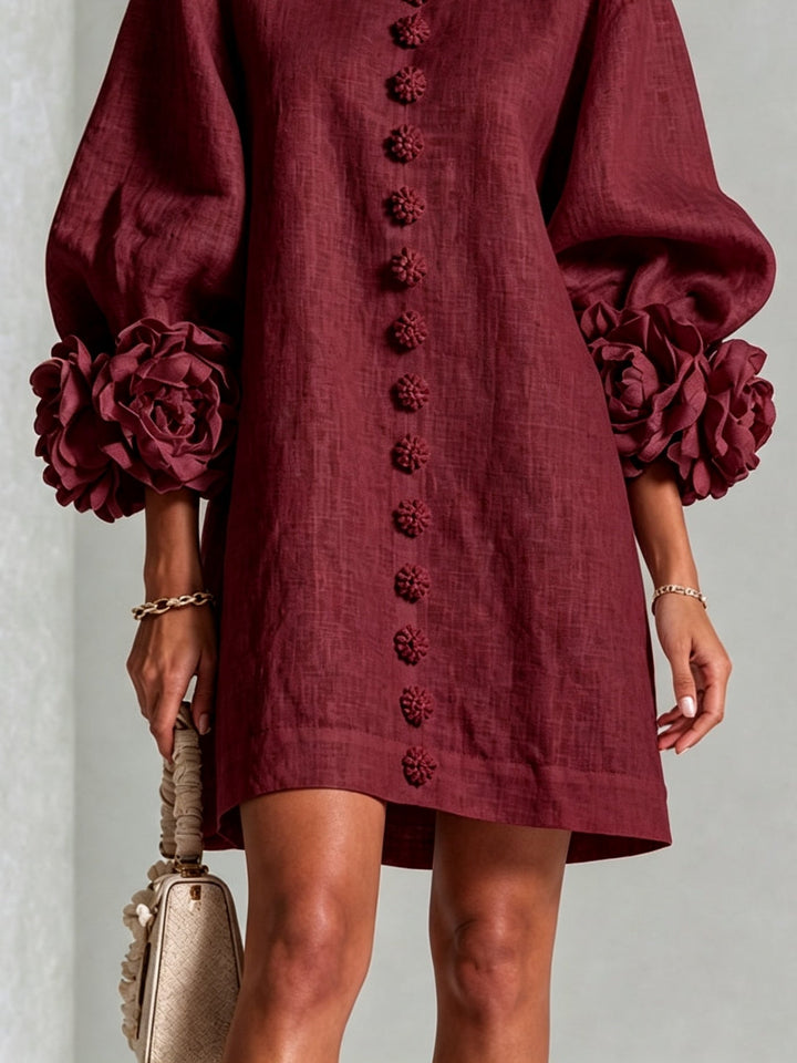 Olivia | Abito Mini Elegante Bordeaux