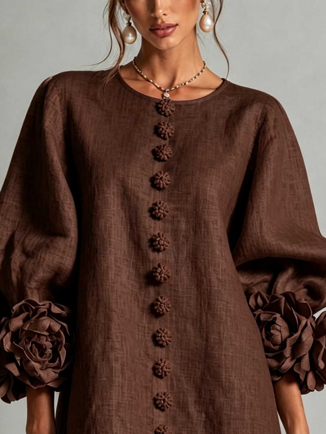 Olivia | Abito Mini Elegante Marrone