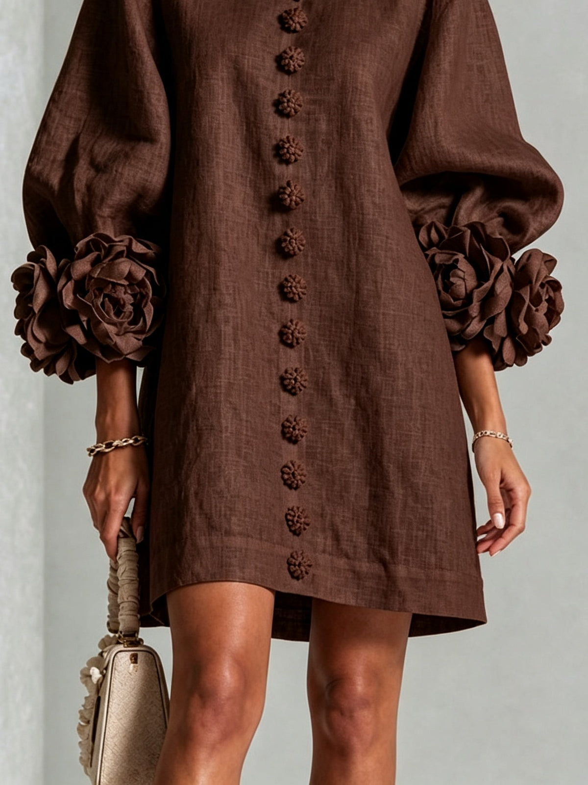 Olivia | Abito Mini Elegante Marrone
