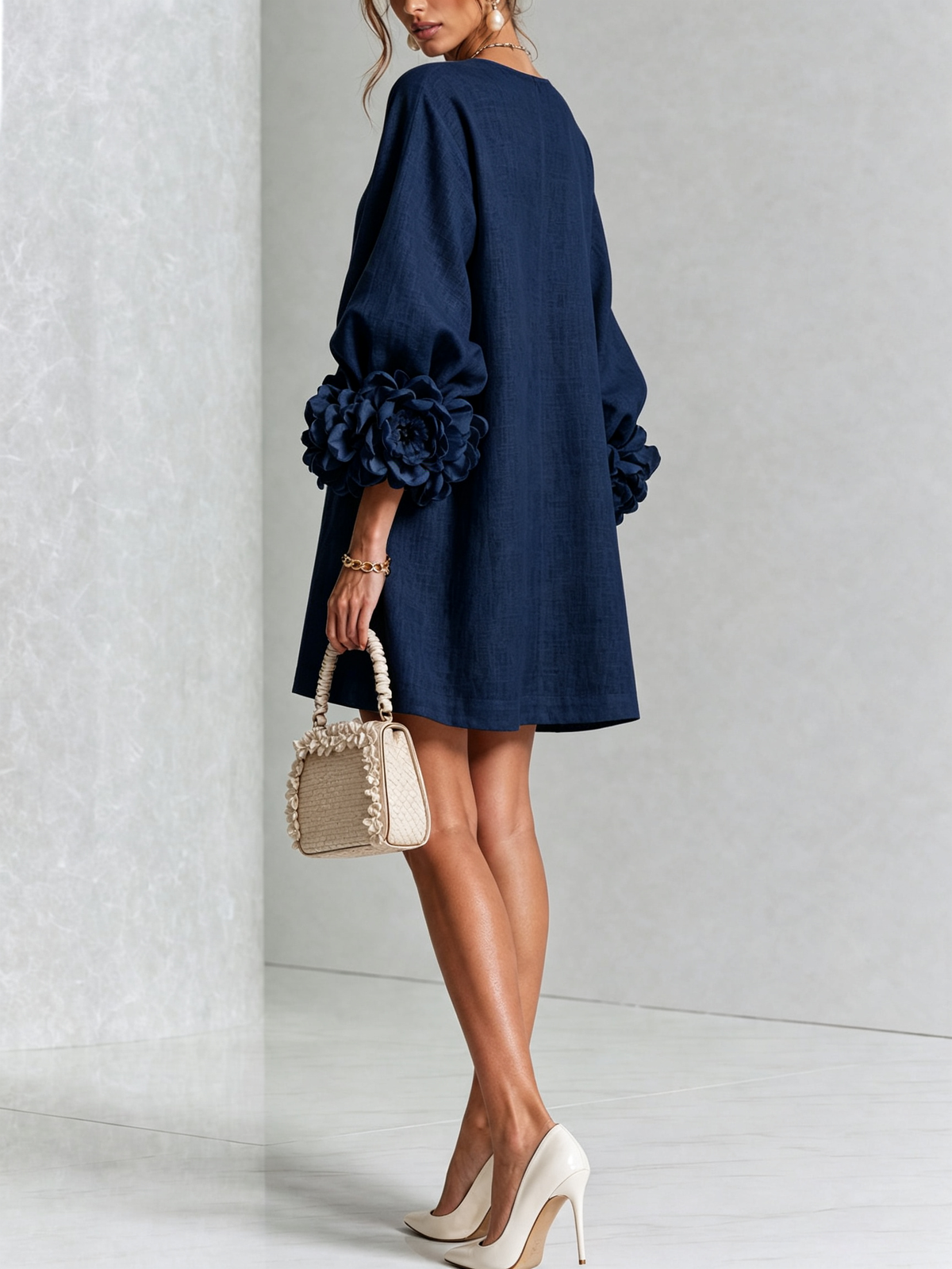 Olivia | Abito Mini Elegante Blu Navy