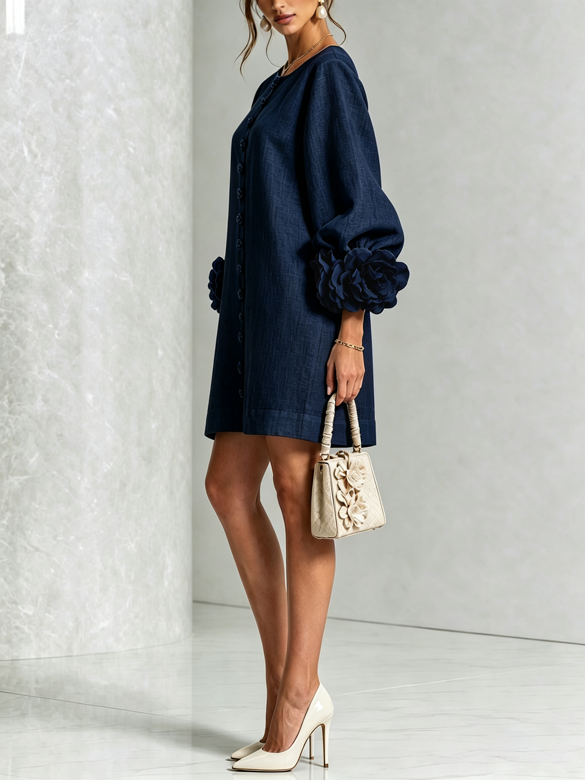 Olivia | Abito Mini Elegante Blu Navy