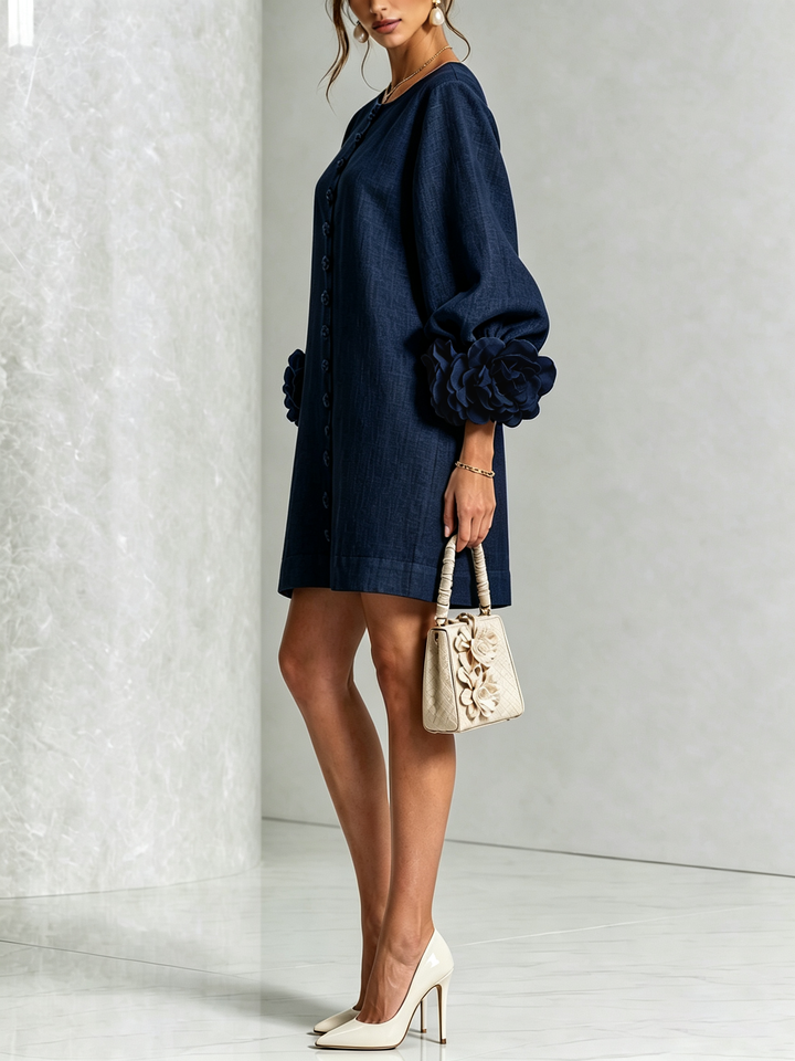 Olivia | Abito Mini Elegante Blu Navy