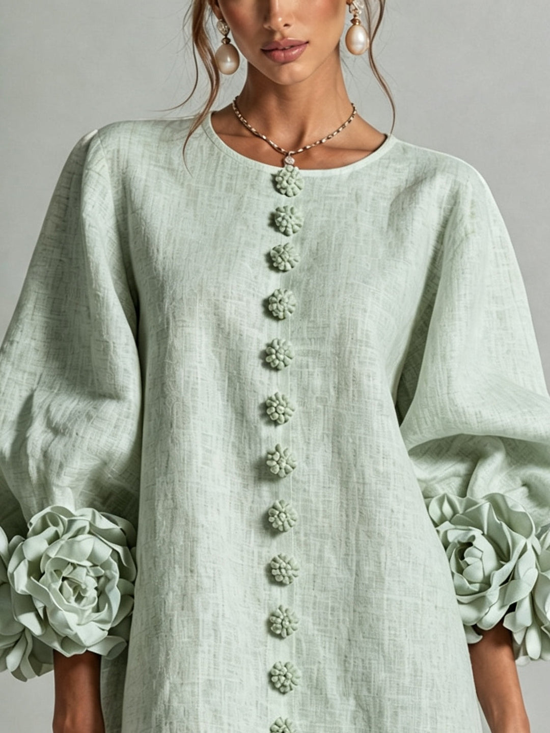 Olivia | Abito Mini Elegante Verde Salvia