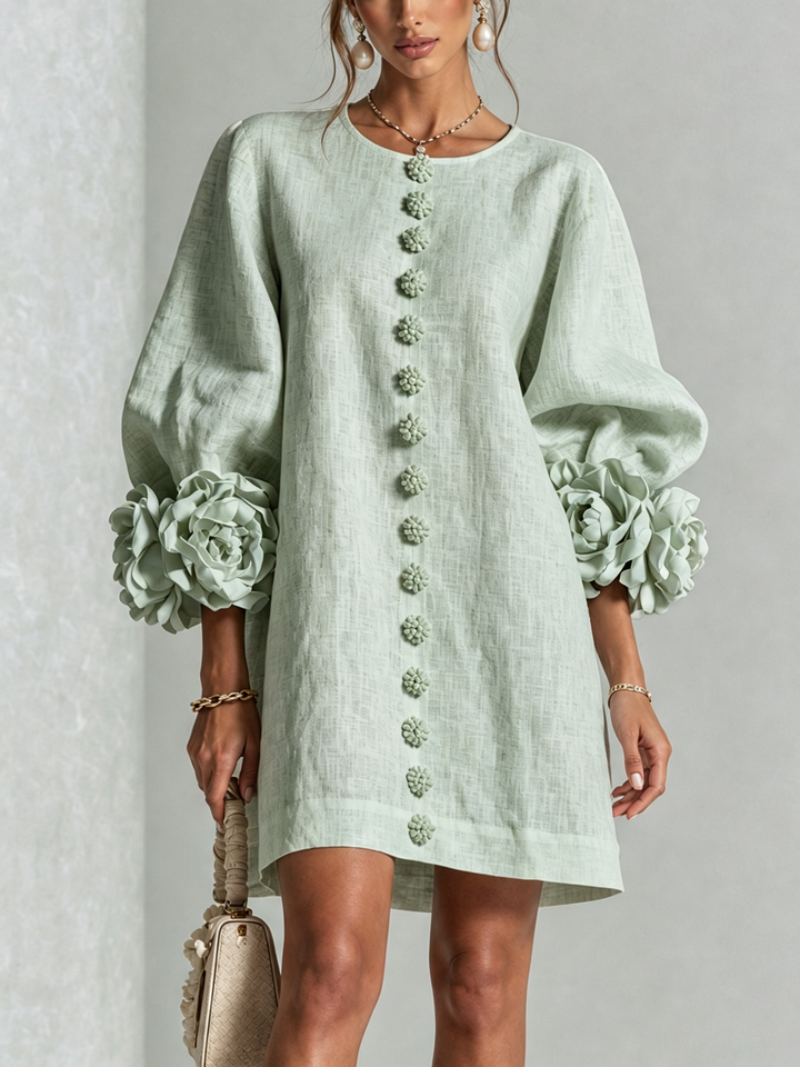 Olivia | Abito Mini Elegante Verde Salvia