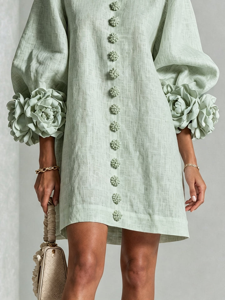 Olivia | Abito Mini Elegante Verde Salvia
