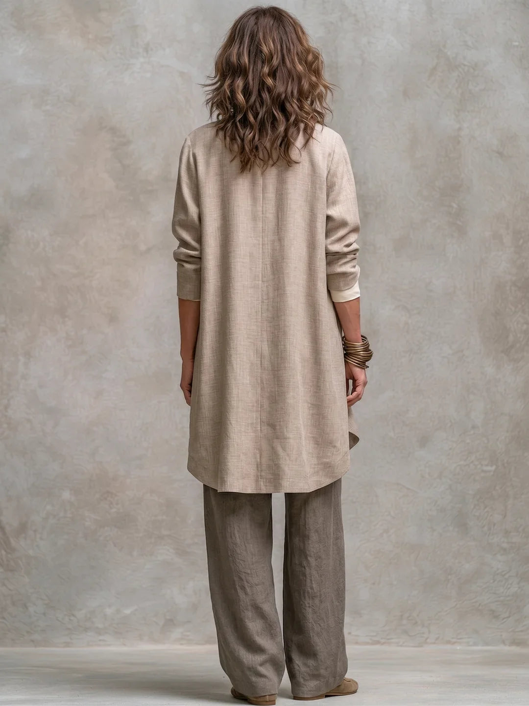 Costanza Completo di Tre Pezzi con Pantaloni Palazzo