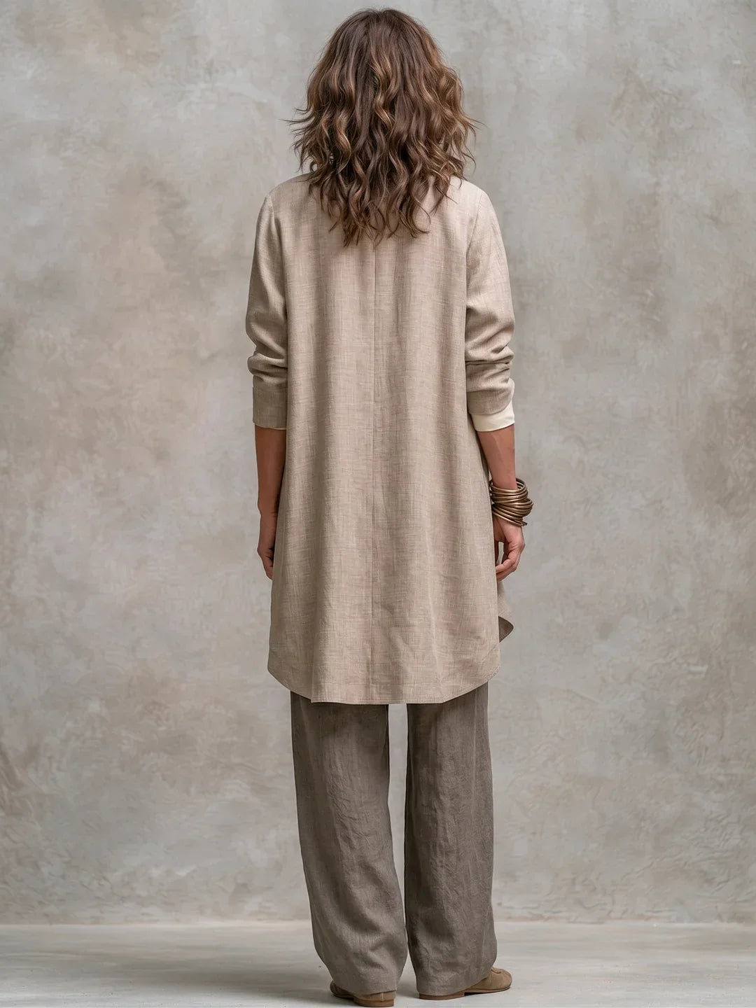 Costanza Completo di Tre Pezzi con Pantaloni Palazzo