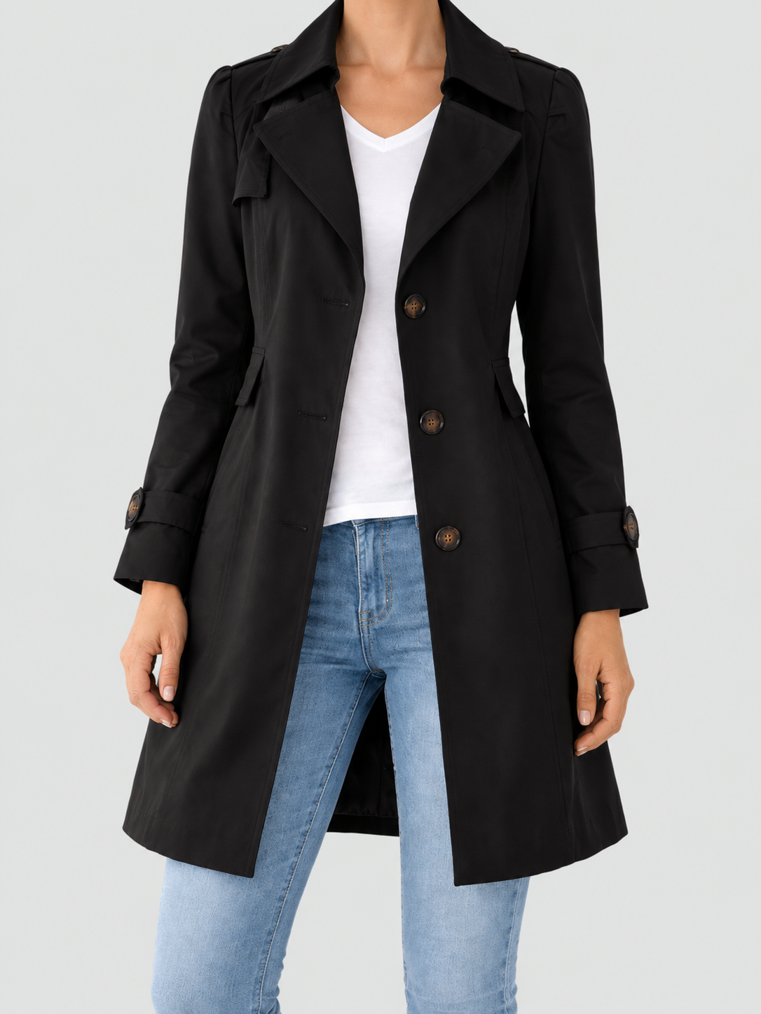 Adriana | Trench Leggero con Collo a Revers