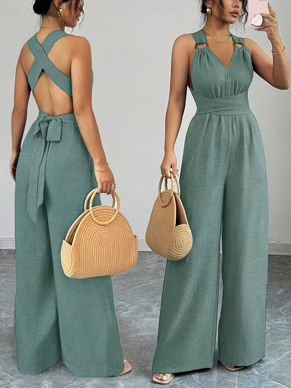 Valentina | Tuta Elegante con Schiena Incrociata