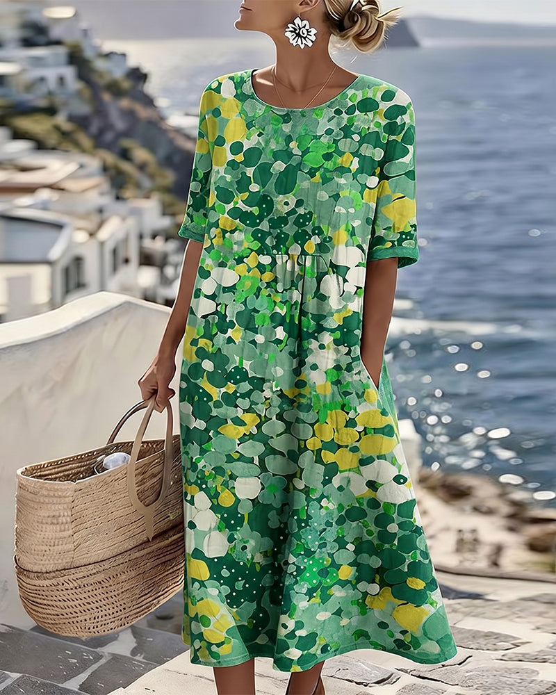 Elena | Vestito midi floreale leggero e morbido