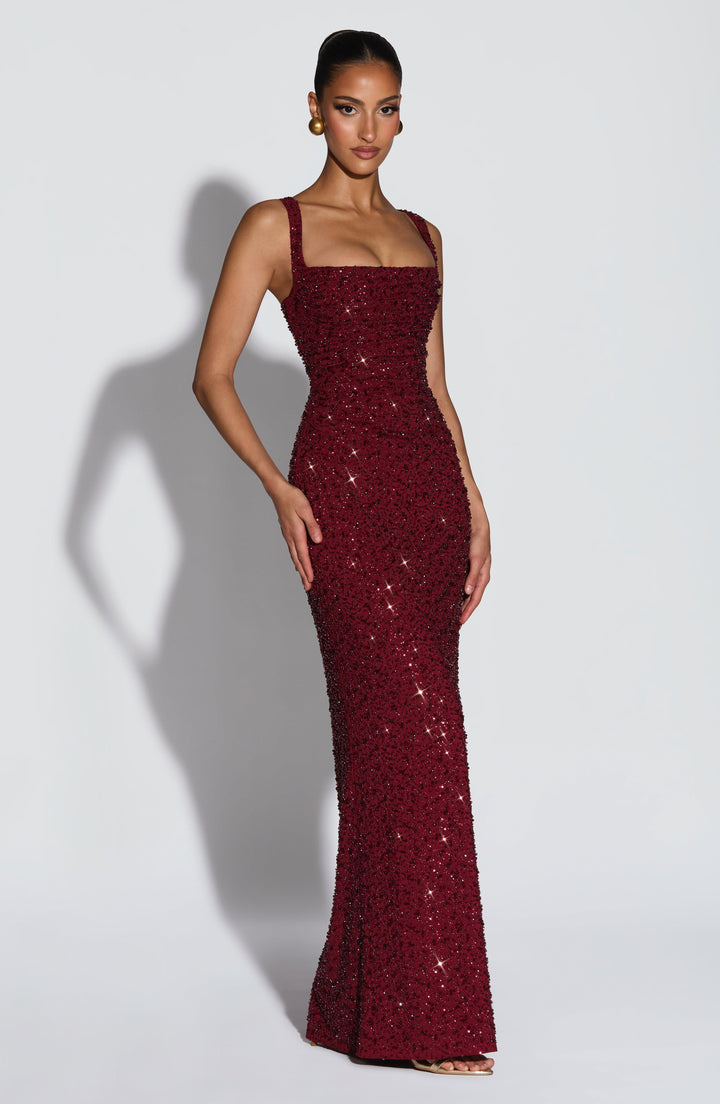 Rosa | Maxidress con Scollo Quadrato