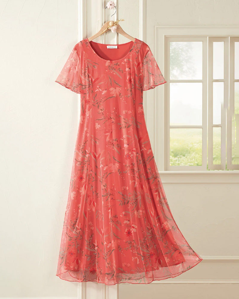 María | Abito midi floreale leggero e fluido