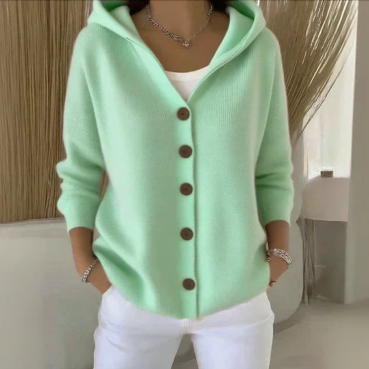 Elena | Giacca a Maglia con Cappuccio