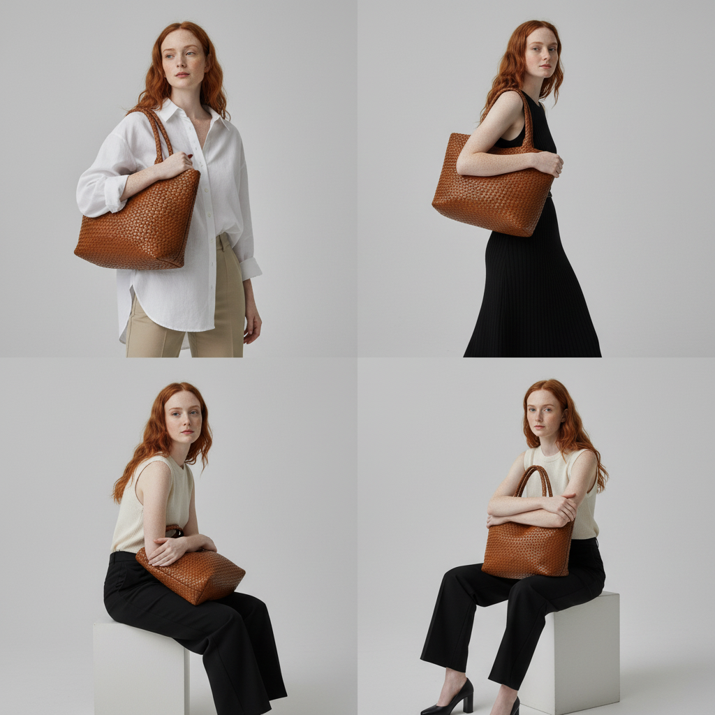 Lana | Borsa Tote in Pelle Intrecciata