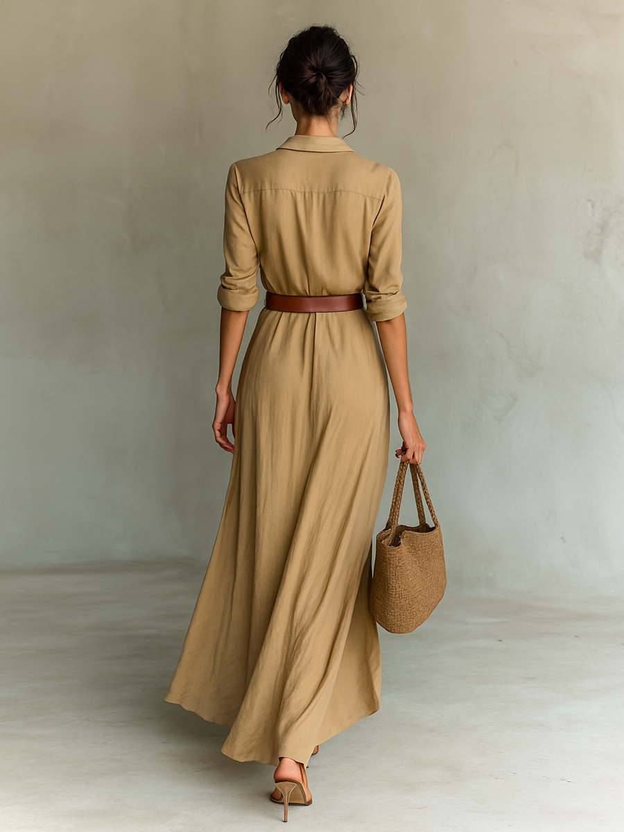 Alessandra | Abito Lungo Drappeggiato Elegante