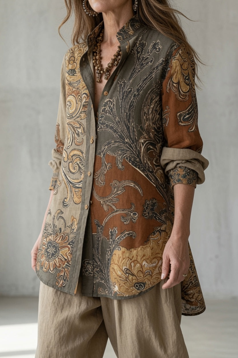 Isabella | Completo Boho Chic con Stampa Artistica