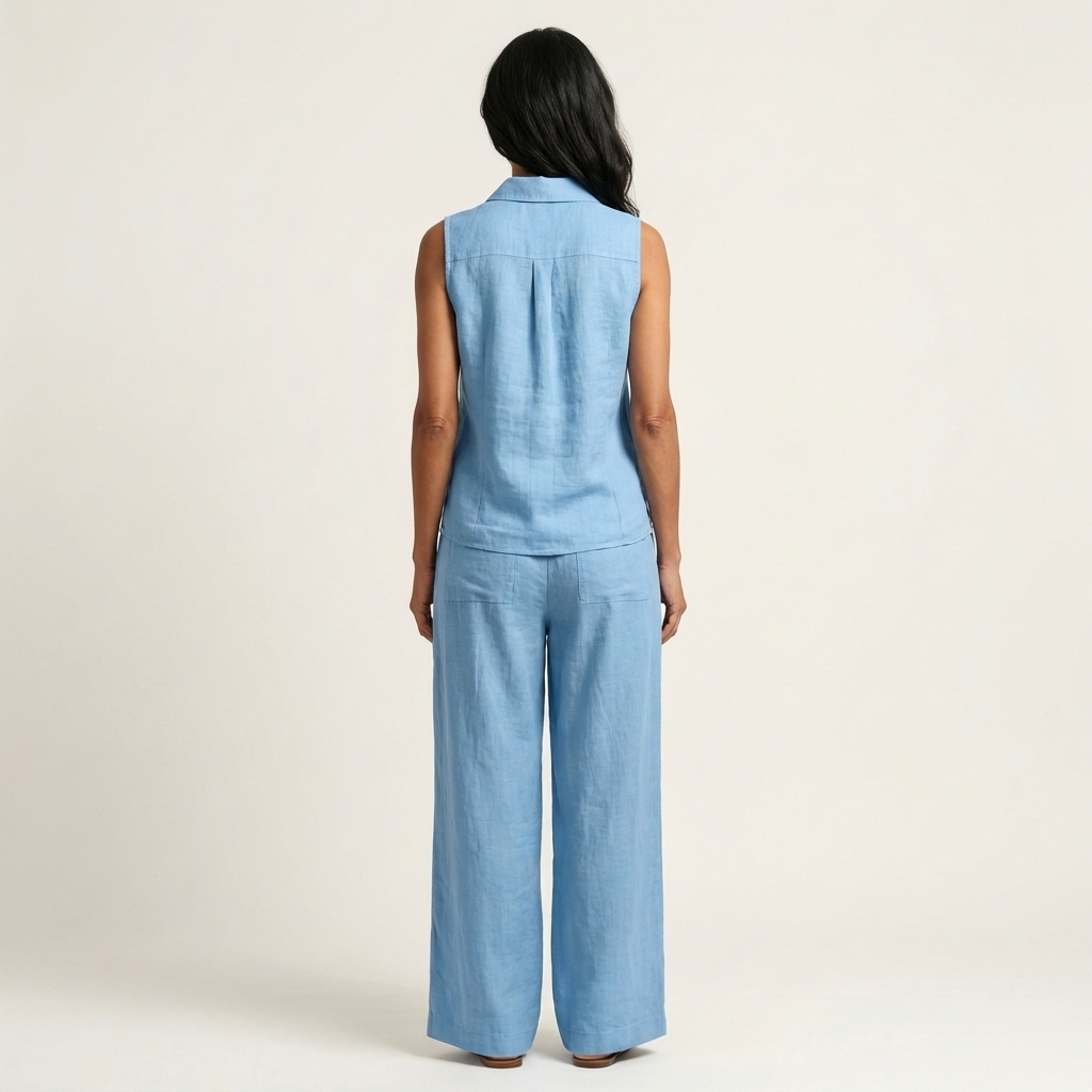 Twiila | Top avvolgente & Set pantaloni larghi