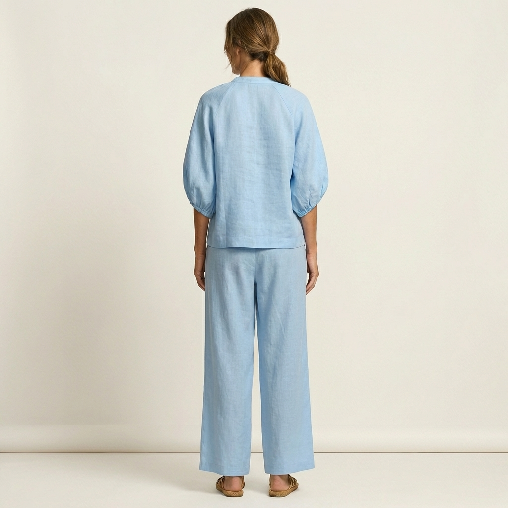 Marlowe | Set con maniche a sbuffo e zip frontale