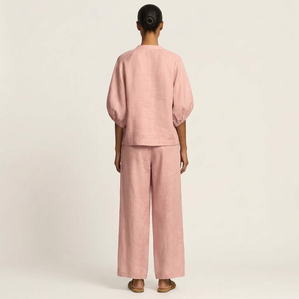 Marlowe | Set con maniche a sbuffo e zip frontale
