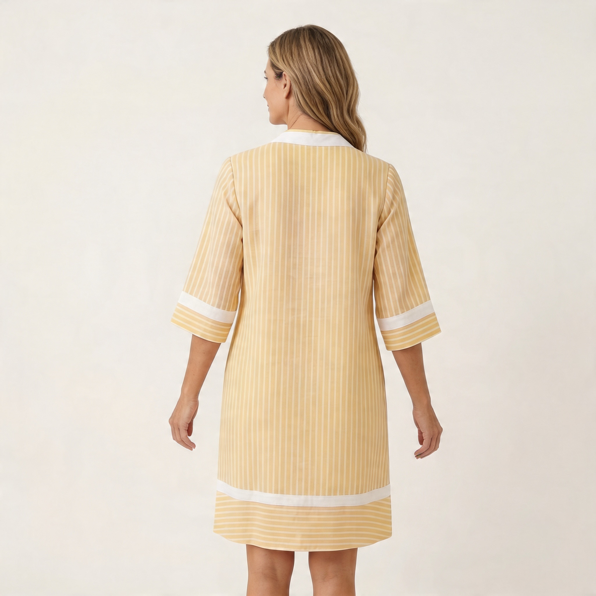 Sanina | Abito Shift con Strisce e Scollo a V
