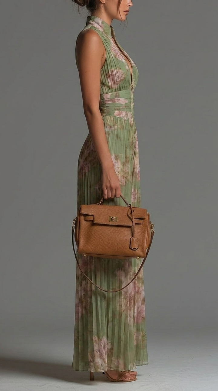 Alessia | Mono plissettato in georgette floreale
