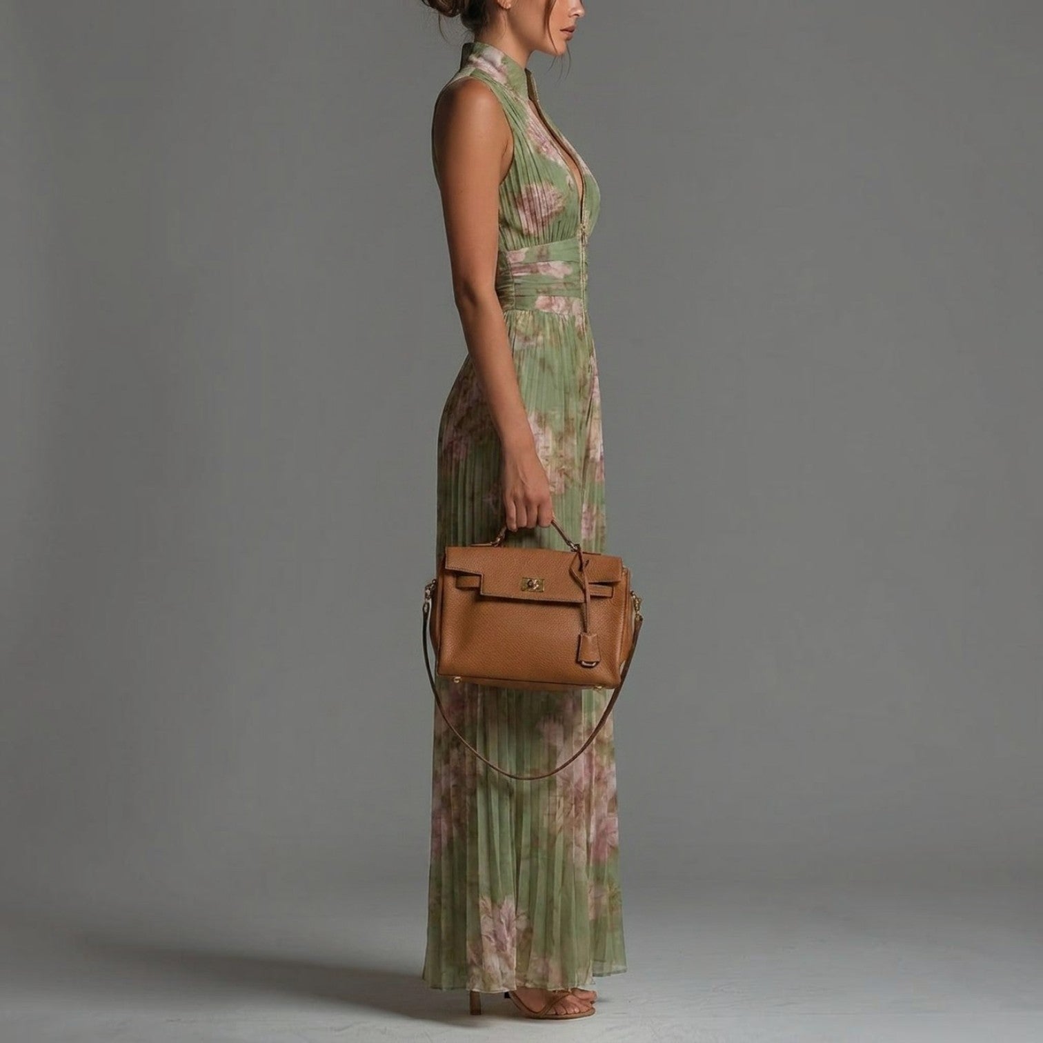 Alessia | Mono plissettato in georgette floreale