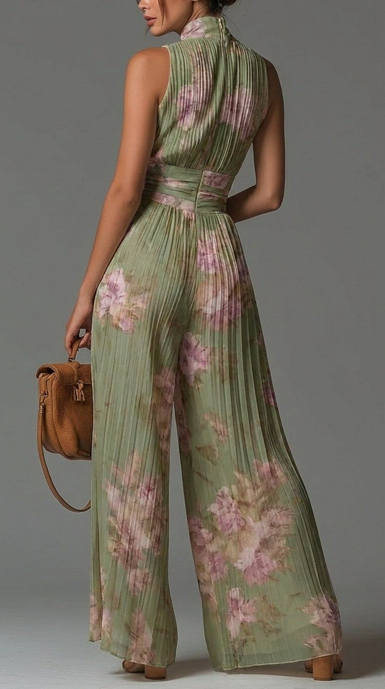 Alessia | Mono plissettato in georgette floreale
