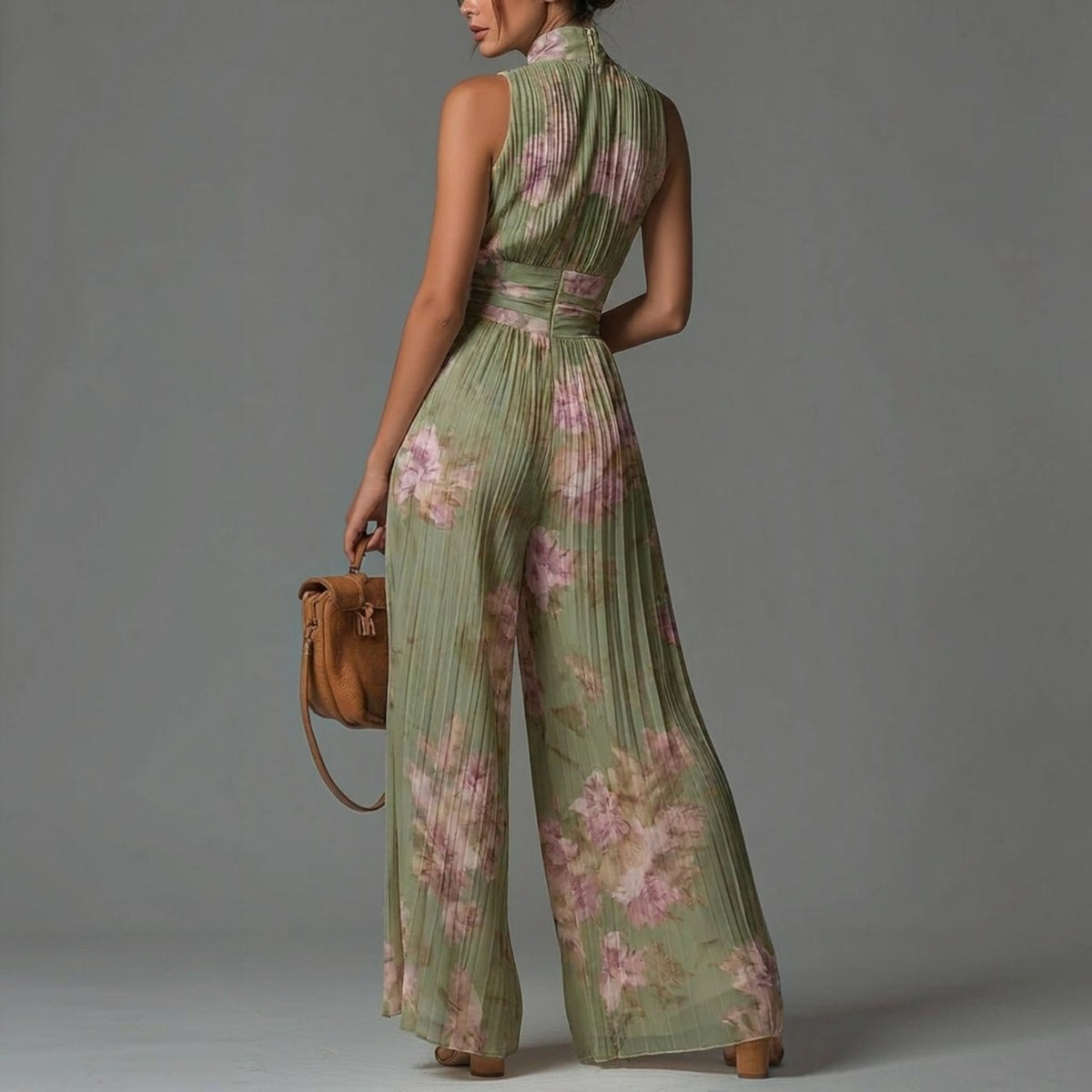 Alessia | Mono plissettato in georgette floreale