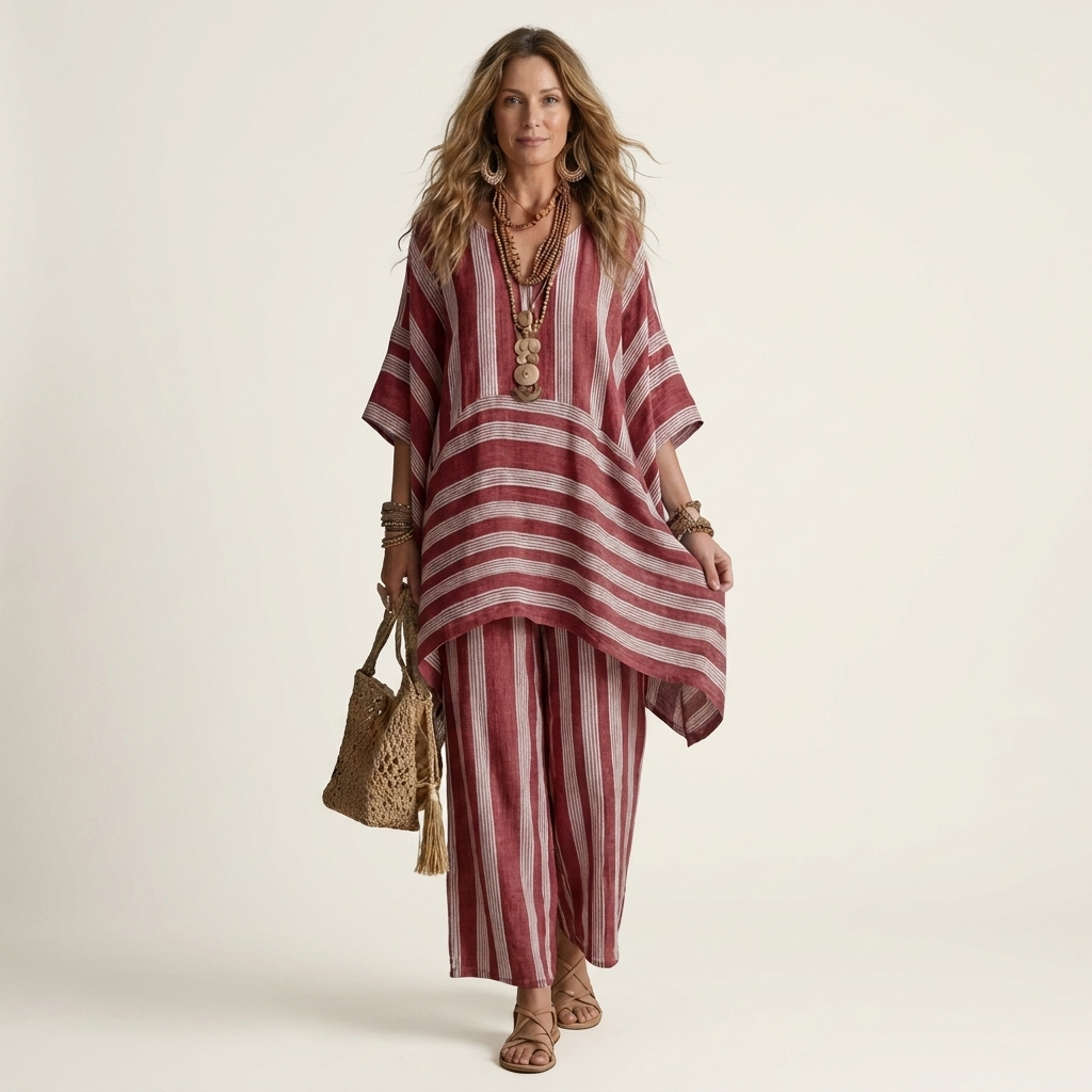 Kiara | Set a righe in due pezzi