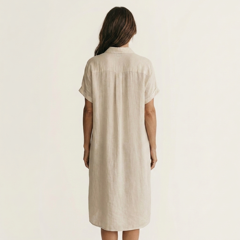Nidalie | Abito midi con maniche arrotolate