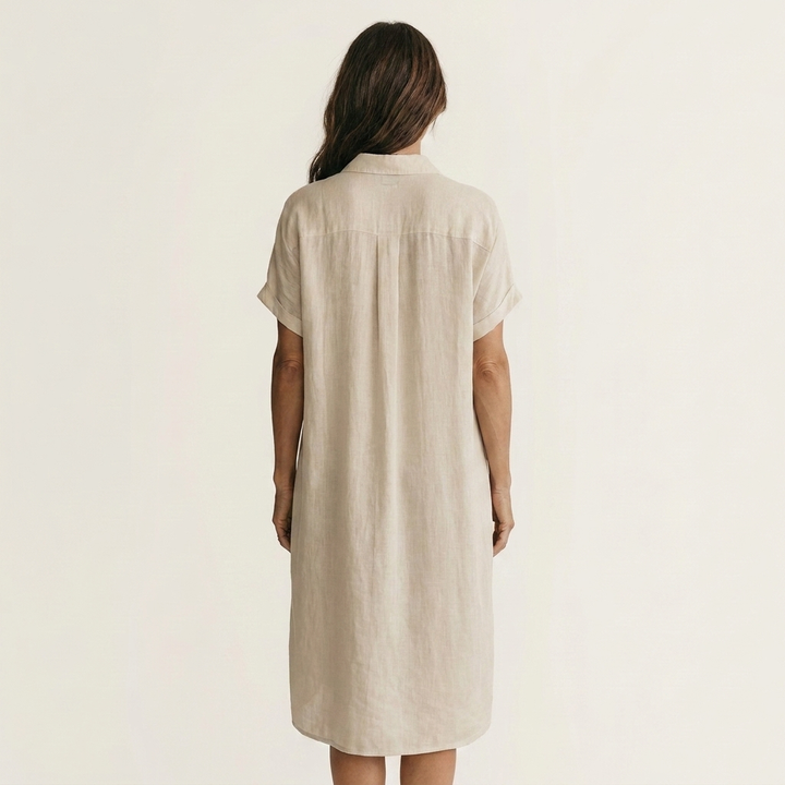 Nidalie | Abito midi con maniche arrotolate