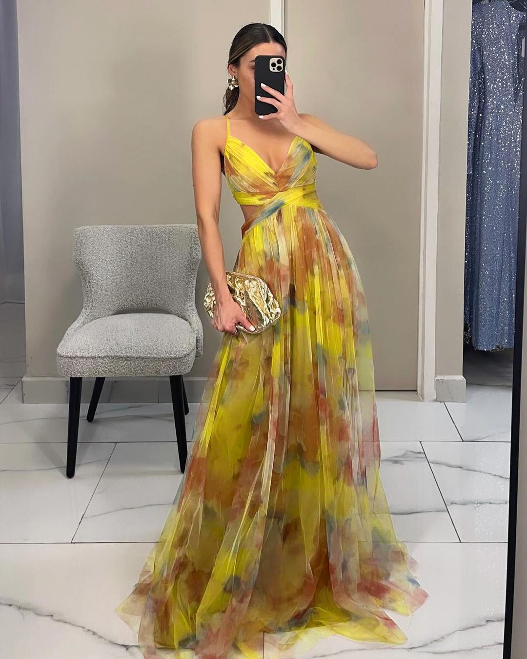 Beatrice | Abito Maxi in Chiffon