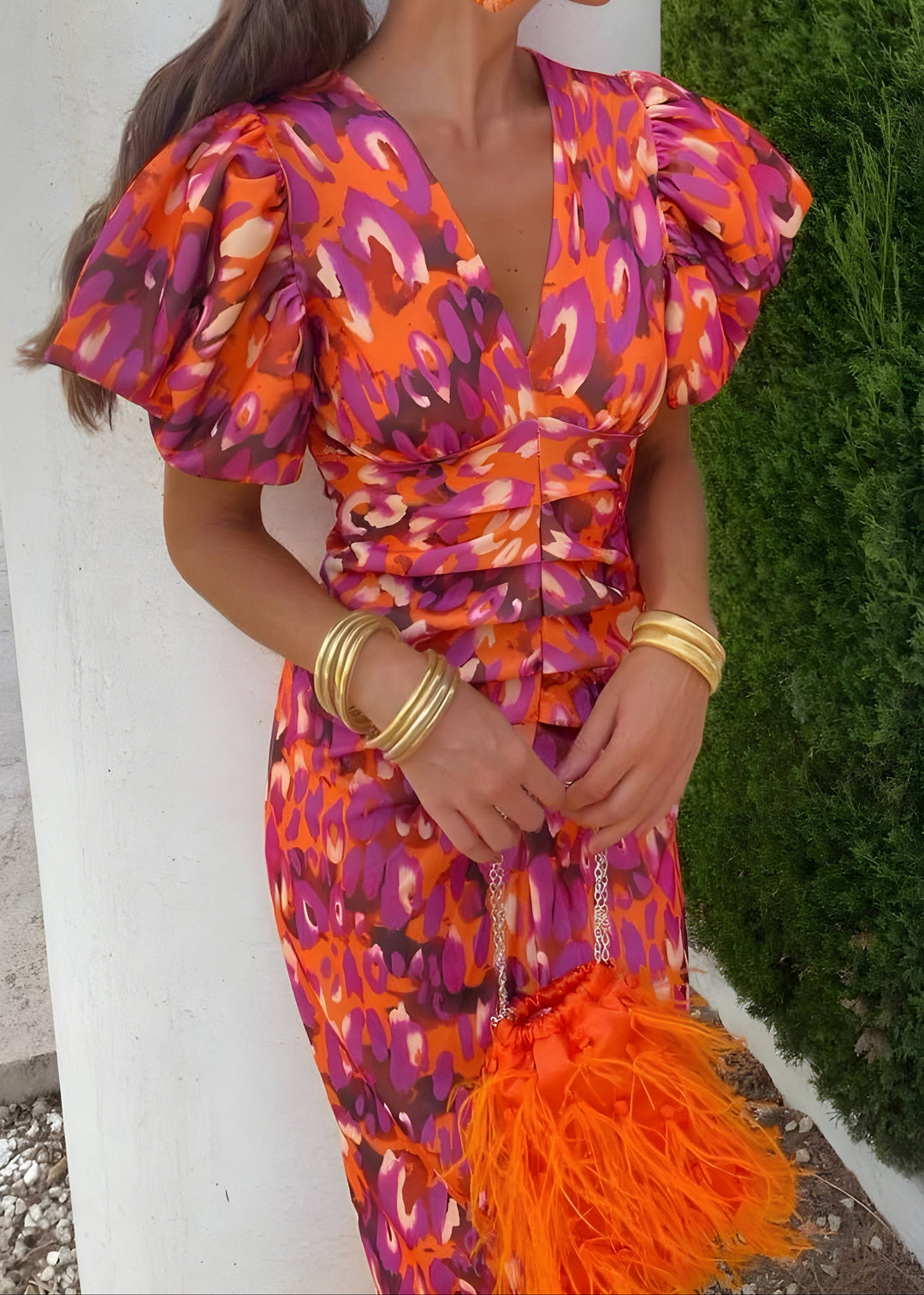 Tora™ - Vestito con maniche plissettate