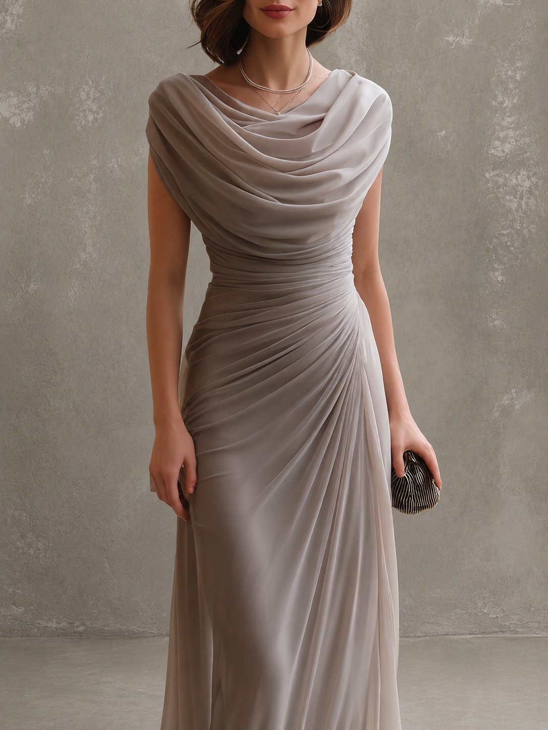 Alessia | Abito Maxi Drappeggiato Elegante