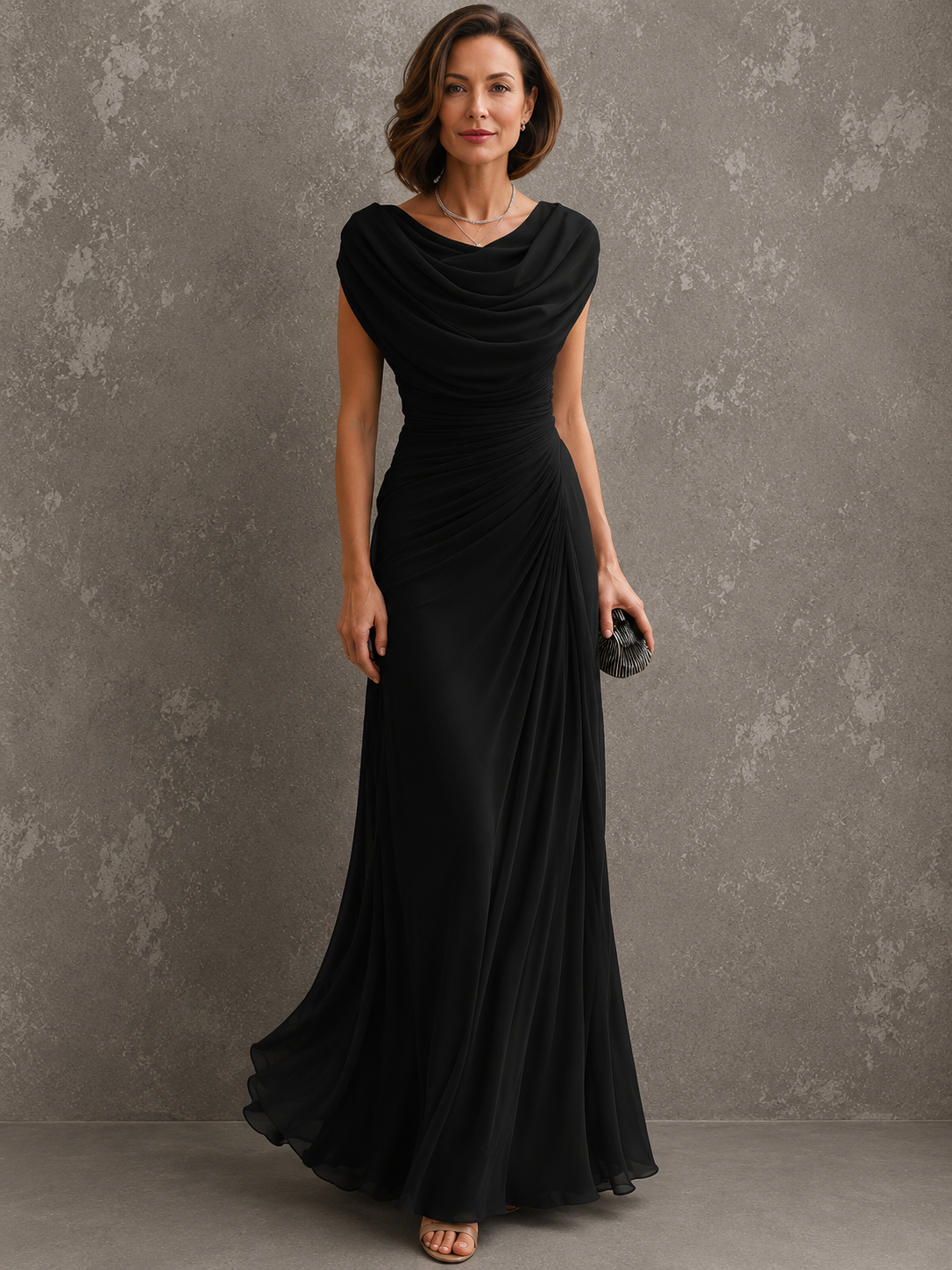 Alessia | Abito Maxi Drappeggiato Elegante